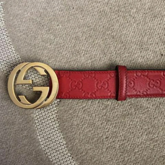 Gucci Belt Red Monogram - Picture 3 of 5